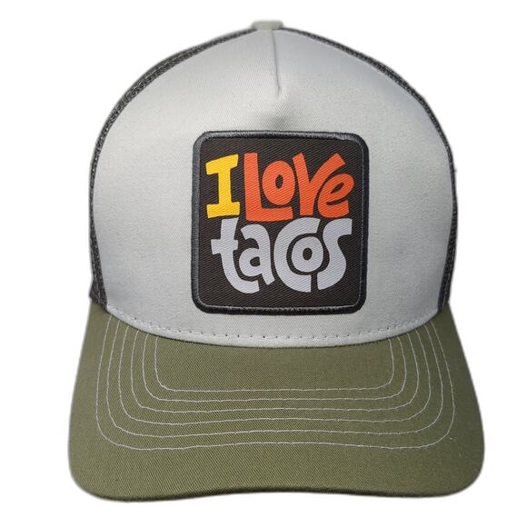 I Love Tacos Snapback Trucker Hat Multi One Size Adjustable Arcadian Outfitters - Picture 1 of 9